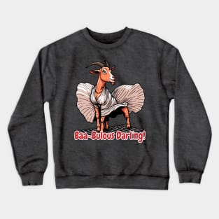 Goat Elegance – The Iconic Fluttering Dress Illustration Crewneck Sweatshirt